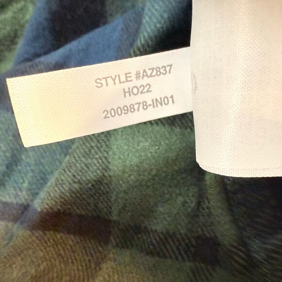 J. Crew Flannel Button Down Shirt Blackwatch Plaid Green Blue S Small - Picture 5 of 8